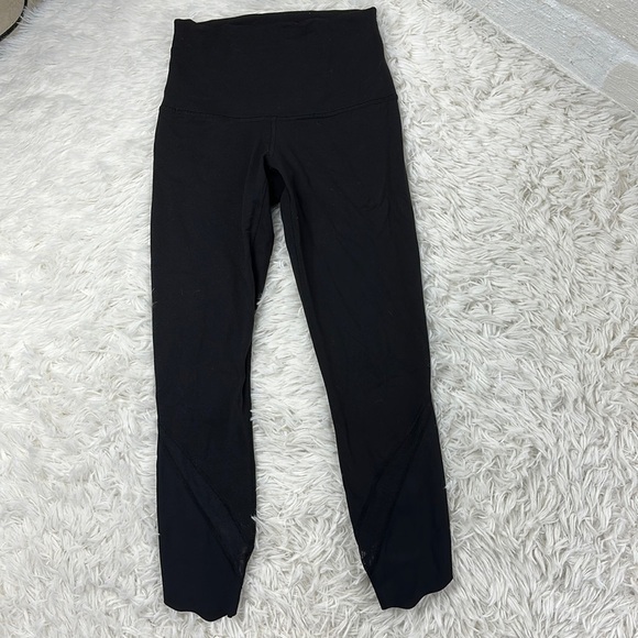 Lululemon Wunder Under Crop II (Roll Down) *Special Edition Black - Picture 1 of 8